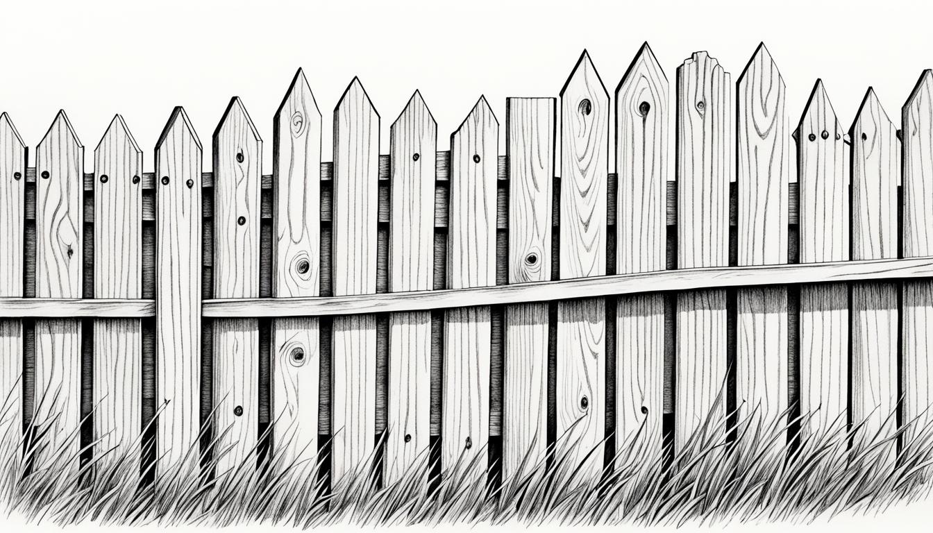 Zaun an Grundstücksgrenze