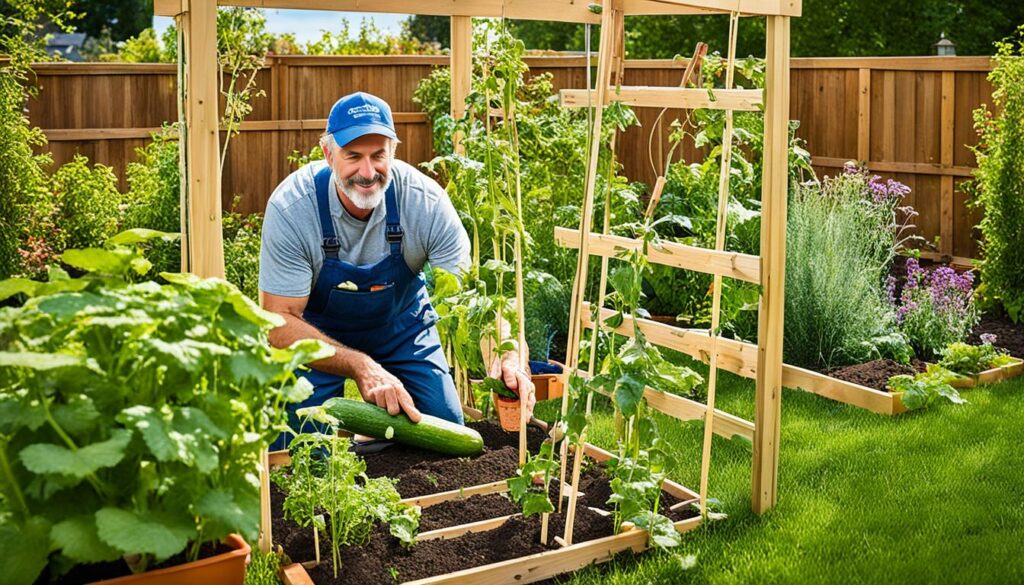 Gurken Rankhilfe selber bauen » Tipps für den Gemüsegarten